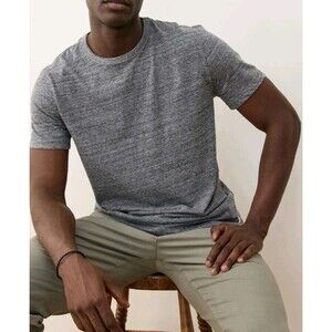 NWT Marine Layer Signature Crew Tee Shirt heather Dark Grey Men's Size L/XL